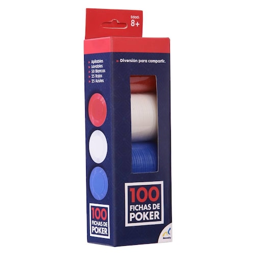 Fichas para Póker 100 piezas 