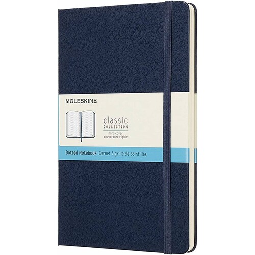 Libreta Moleskine Pasta Dura Azul Hoja Punteada 