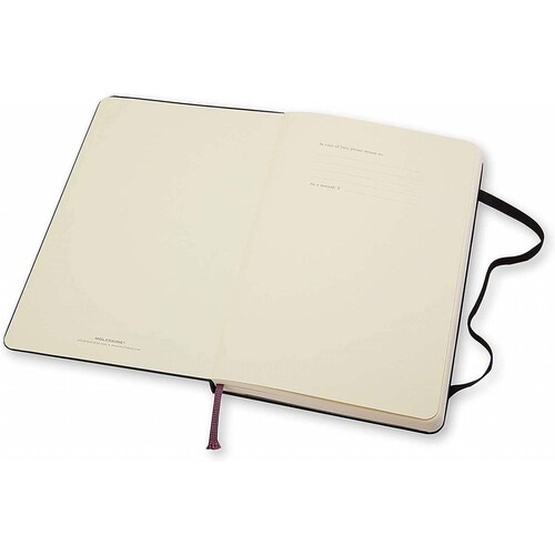 Libreta Moleskine Pasta Dura Negro Hoja Blanca 