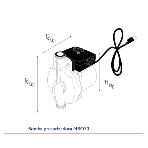 Bomba Presurizadora de Agua 1/12hp Krüger 