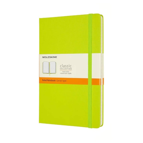 Libreta Clásica Moleskine Grande Verde Hoja Rayada Pasta Dura 