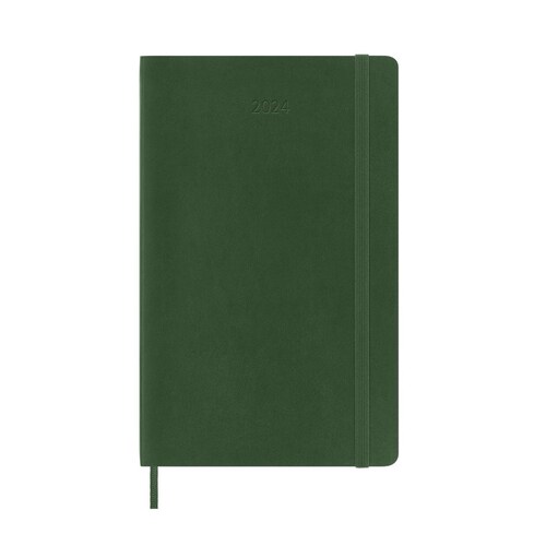 Agenda 2024 Moleskine Grande Verde Diaria Pasta Blanda 