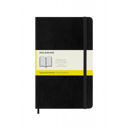 Libreta Clásica Moleskine Grande Hoja Cuadrada Pasta Blanda 