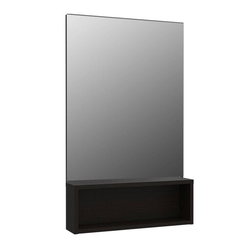 Espejo con Repisa para Baño Color Chocolate 80 cm Alto 