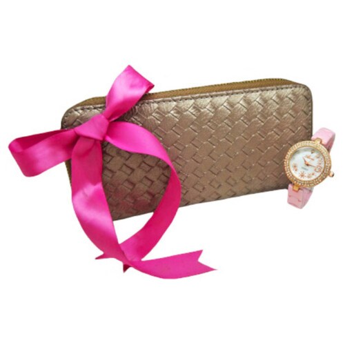 Reloj análogo de Cerámica rosa para dama Louise Michelle modelo CERA0029