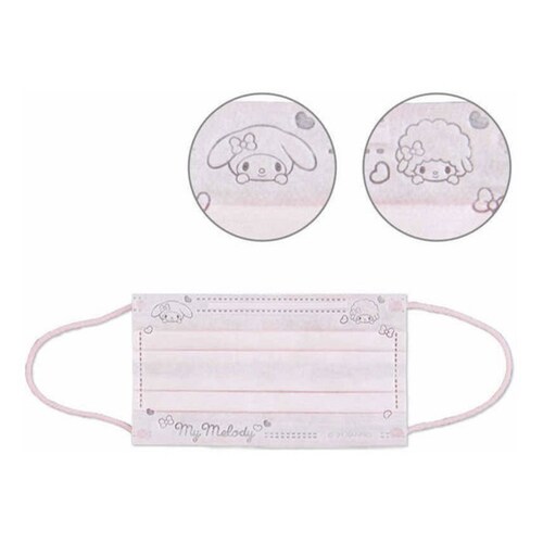 Cubrebocas Sanrio My Melody - Set De 10 Piezas