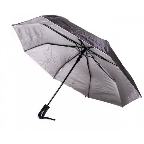 Paraguas Sombrilla Poprtátil Color Negro, Retráctil Automático, Doble Capa, Protección UV