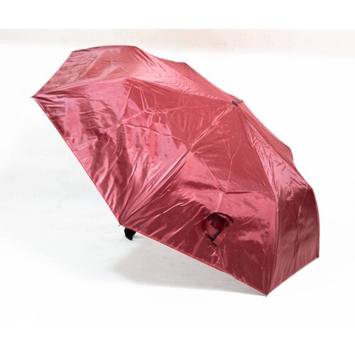 Paraguas Sombrilla Poprtátil Color Rojo, Retráctil Automático, Doble Capa, Protección UV