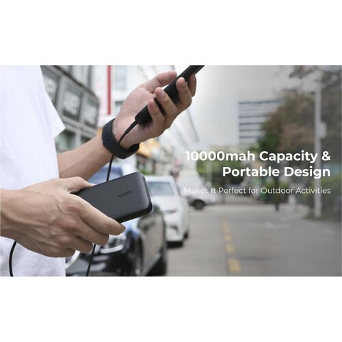 Aukey Power Bank PB N73S Slim 10000 mAh 18W negro
