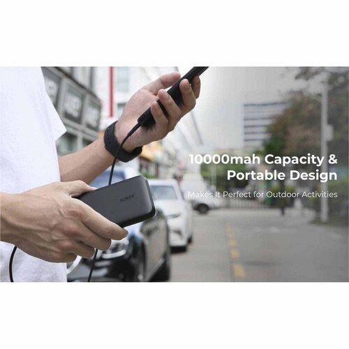 Aukey Power Bank PB N73S Slim 10000 mAh 18W negro