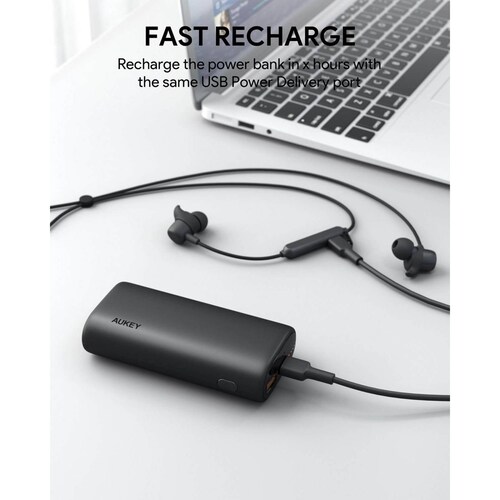 Aukey Power Bank PB Y36 10000 mAh 18W Color negro