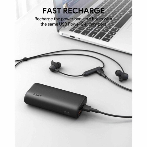 Aukey Power Bank PB Y36 10000 mAh 18W Color negro
