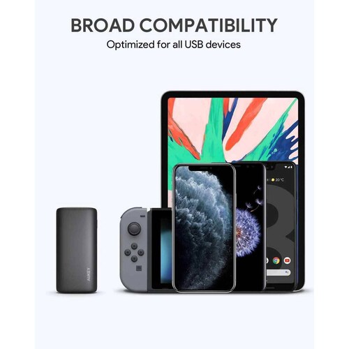 Aukey Power Bank PB Y36 10000 mAh 18W Color negro