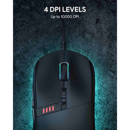 Mouse Gamer Aukey Knight RGB y 8 Botones Programables