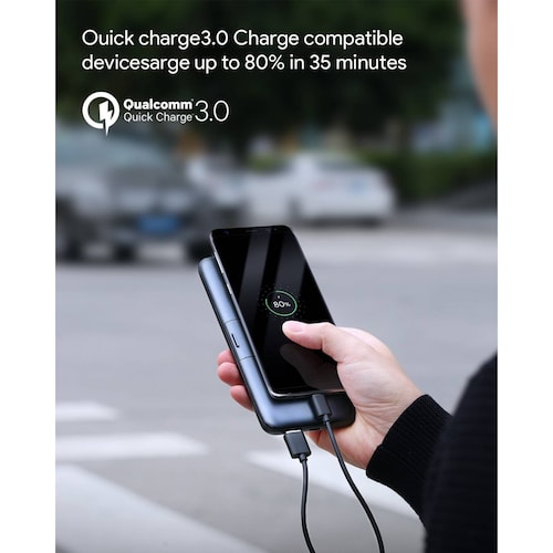 Batería Portátil Wireless Aukey 10000mAh 18W USB A C PB WL02