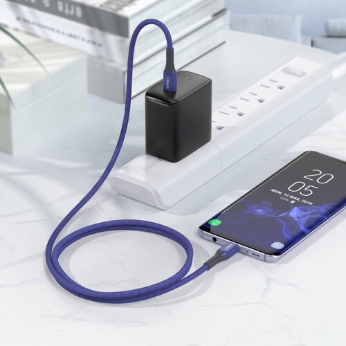 Cable Aukey Kevlar USB C a USB C 12M Azul CB AKC3