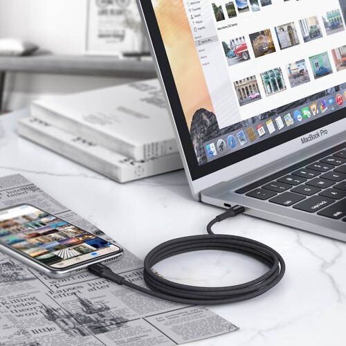Cable Aukey Kevlar USB C a Lightning 2M CB AKL4