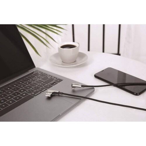 Cable Aukey Kevlar USB A a Lightning 90º 12M CB BAL6