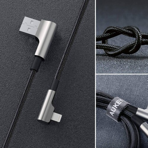 Cable Aukey Kevlar USB A a Lightning 90º 12M CB BAL6