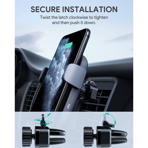 Soporte Automóvil Aukey Carga Inalámbrica 10W HD C52