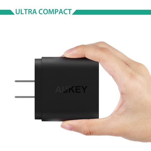 Cargador Pared Aukey 2x USB A 30W Quick Charge 20 PA T12
