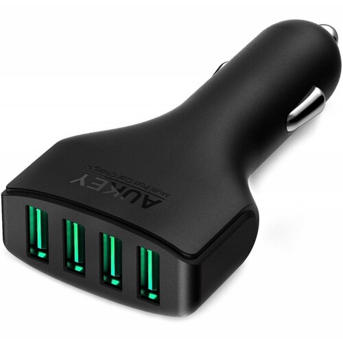 Cargador Auto Multipuerto Aukey 4xUSB A Carga Rapida CC 01