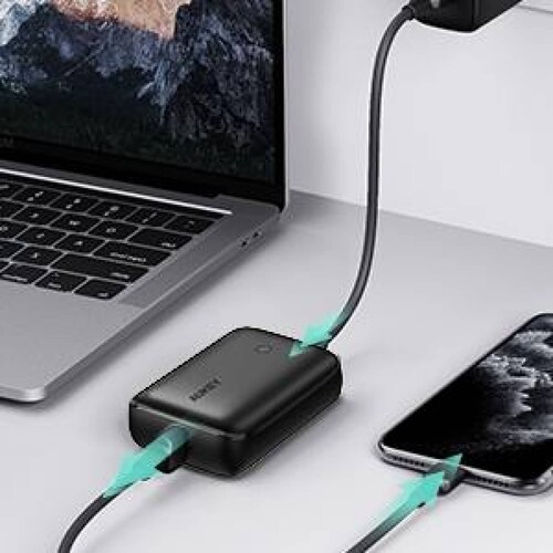Batería Portátil Mini Aukey 10000 225W USB A USB C PB N83S