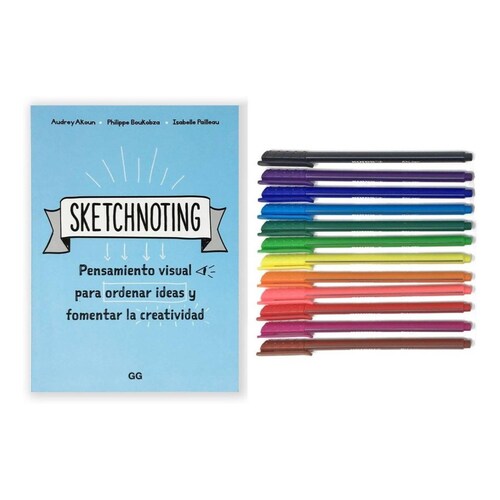 Libro Sketchnoting Con Rotuladores K-liner 12 Colores 