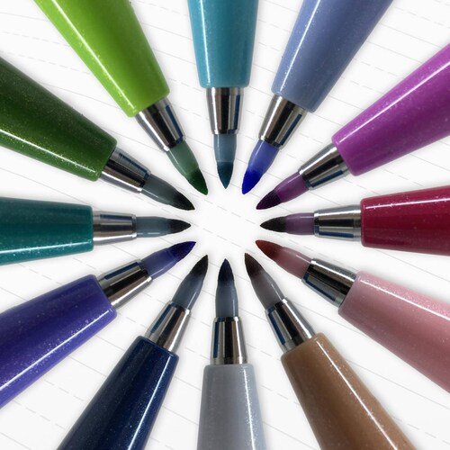 Altamira Libreta Lettering Morada Con Set Brush Pen Pastel 
