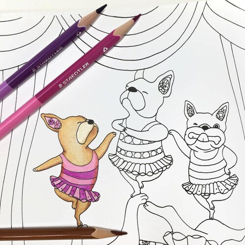 Libro para Colorear Un Millón de Perros con Colores de Madera 24x2 