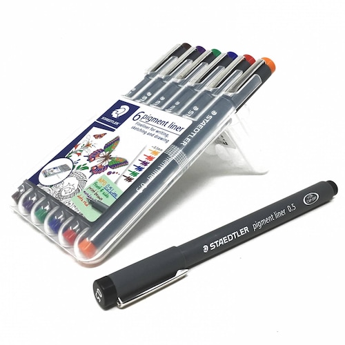 Estilógrafos de Colores Pigment Liner Gama 6 Colores 