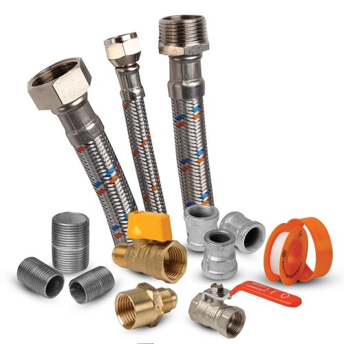 Kit de instalación calentador instantáneo 1/2 agua 3/8 gas 
