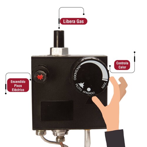 Boiler deposito gas lp 40l 1.5 servicios encendido piezoeléctrico guardian 