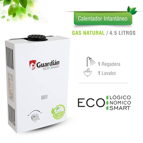 Boiler instantaneo gas natural 4.5 lts 1 servicio 