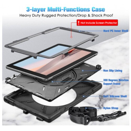Funda Tekne para Microsoft Surface Pro 4 5 6 7  7+ 123 Pulg  Rudo