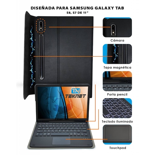 Funda Teclado TouchPad Para Samsung Galaxy Tab S7 T870
