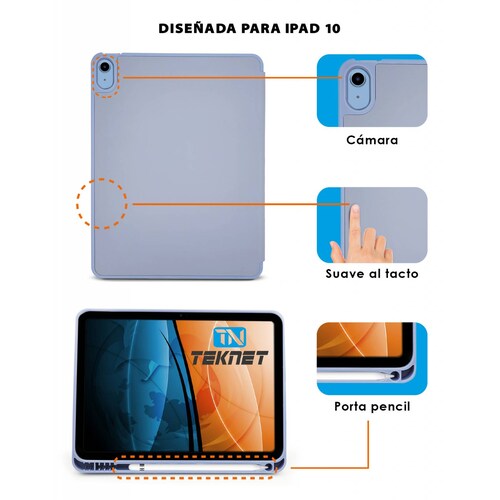 Funda Teknet Case silicon para iPad 10 Gen 109 Pulg  2022