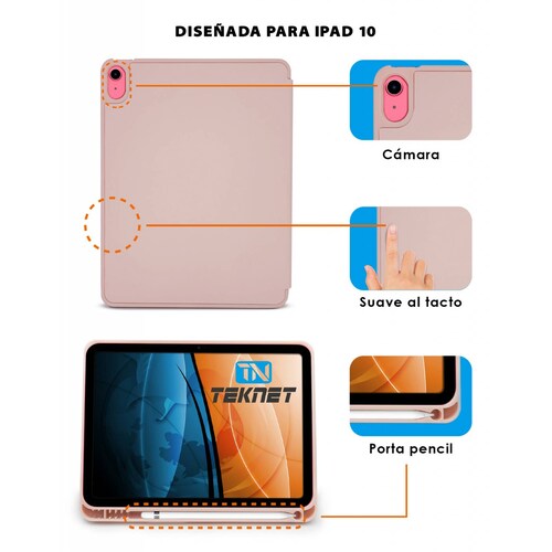 Funda Teknet Case silicon para iPad 10 Gen 109 Pulg  2022