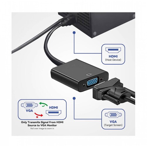 Cable Hdmi Macho Adaptador Vga Laptop Proyector Monitor