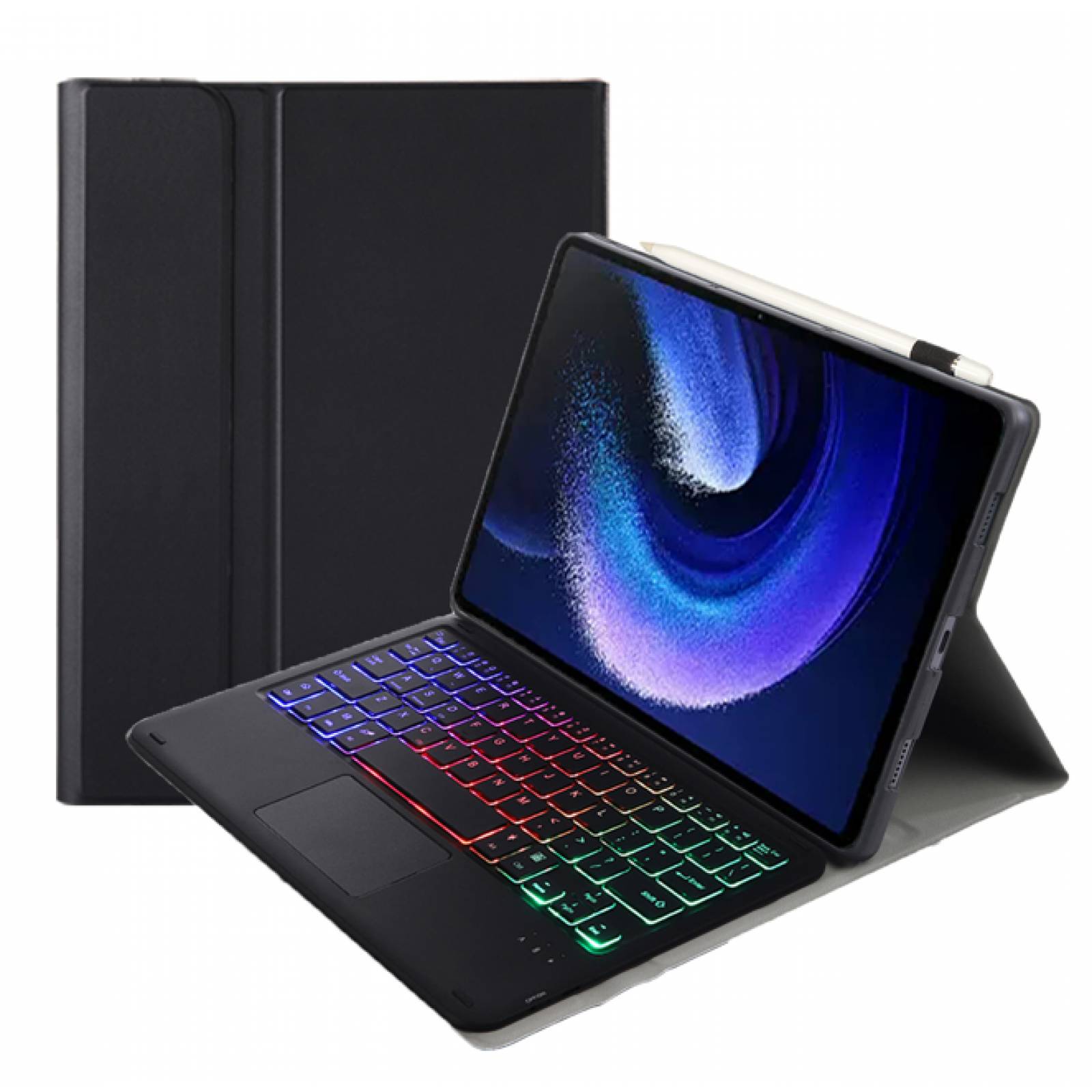 Teclado Con Touchpad Para Xiaomi Pad 7/7 Pro - Funda Con Teclado Español Ñ, Bluetooth, Verde Claro