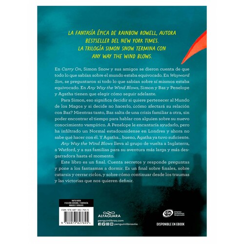 Libro Any way the wind blows Editorial Alfaguara Autor Rainbow Rowell.