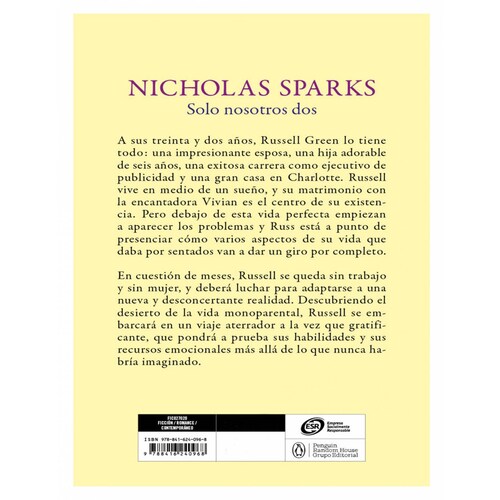 Libro Solo Nosotros Dos  Editorial Roca Bolsillo Autor, Nicholas Sparks
