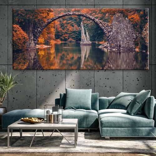 Cuadro Decorativo Canvas Puente Rakotz, Alemania 120x60