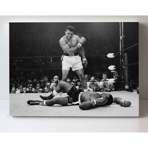 Cuadro Decorativo Canvas Muhammad Ali impreso 135x90