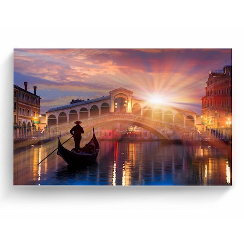 Cuadro Decorativo Canvas puente Rialto Venecia 105x70