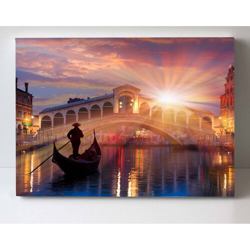 Cuadro Decorativo Canvas puente Rialto Venecia 75x50