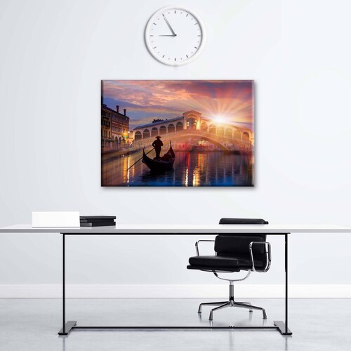 Cuadro Decorativo Canvas puente Rialto Venecia 75x50