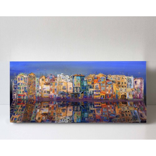 Cuadro Decorativo Canvas Reflejo de Ciudad 160x80