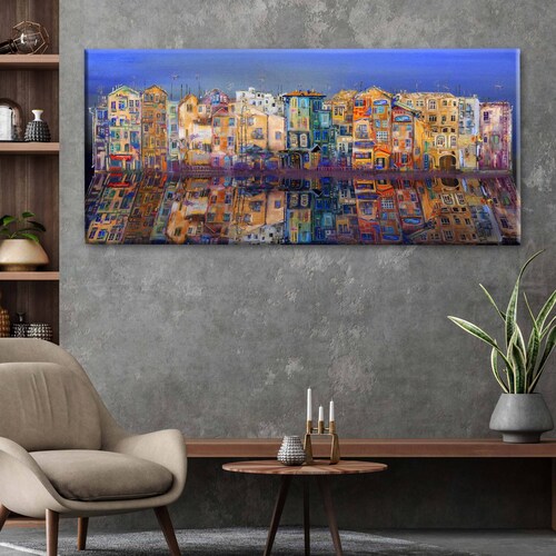 Cuadro Decorativo Canvas Reflejo de Ciudad 160x80