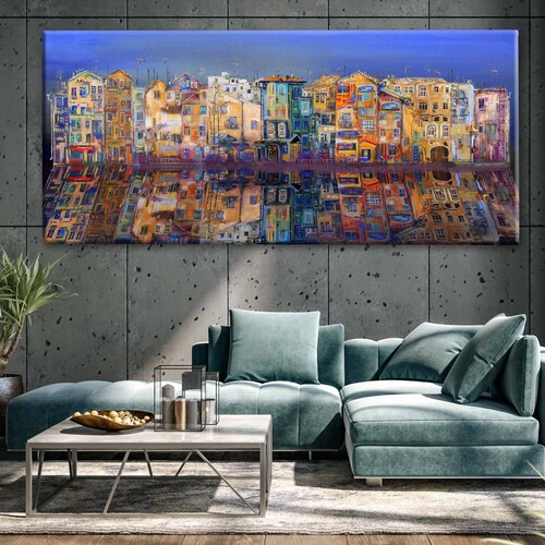Cuadro Decorativo Canvas Reflejo de Ciudad 160x80